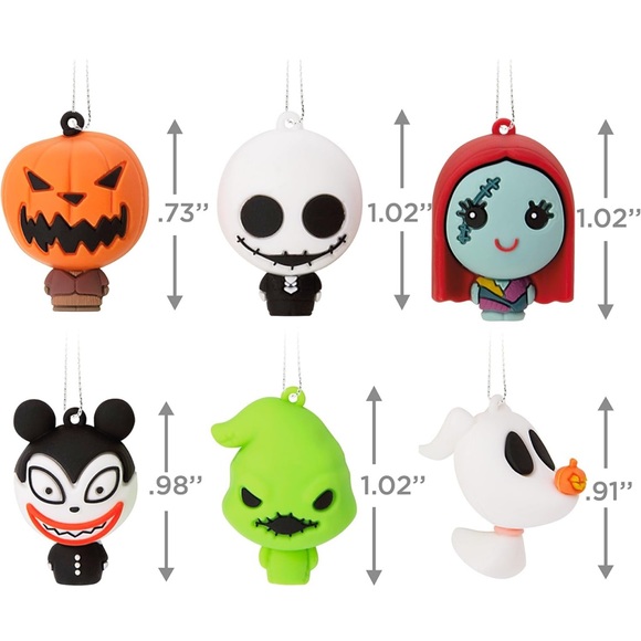 NIB Hallmark Disney Tim Burton's Nightmare Before Miniature Shatterproof - Picture 4 of 5